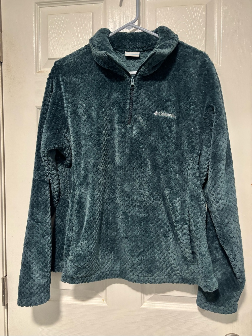 Columbia Women's Plush 1/4 zip Pullover - Teal Green